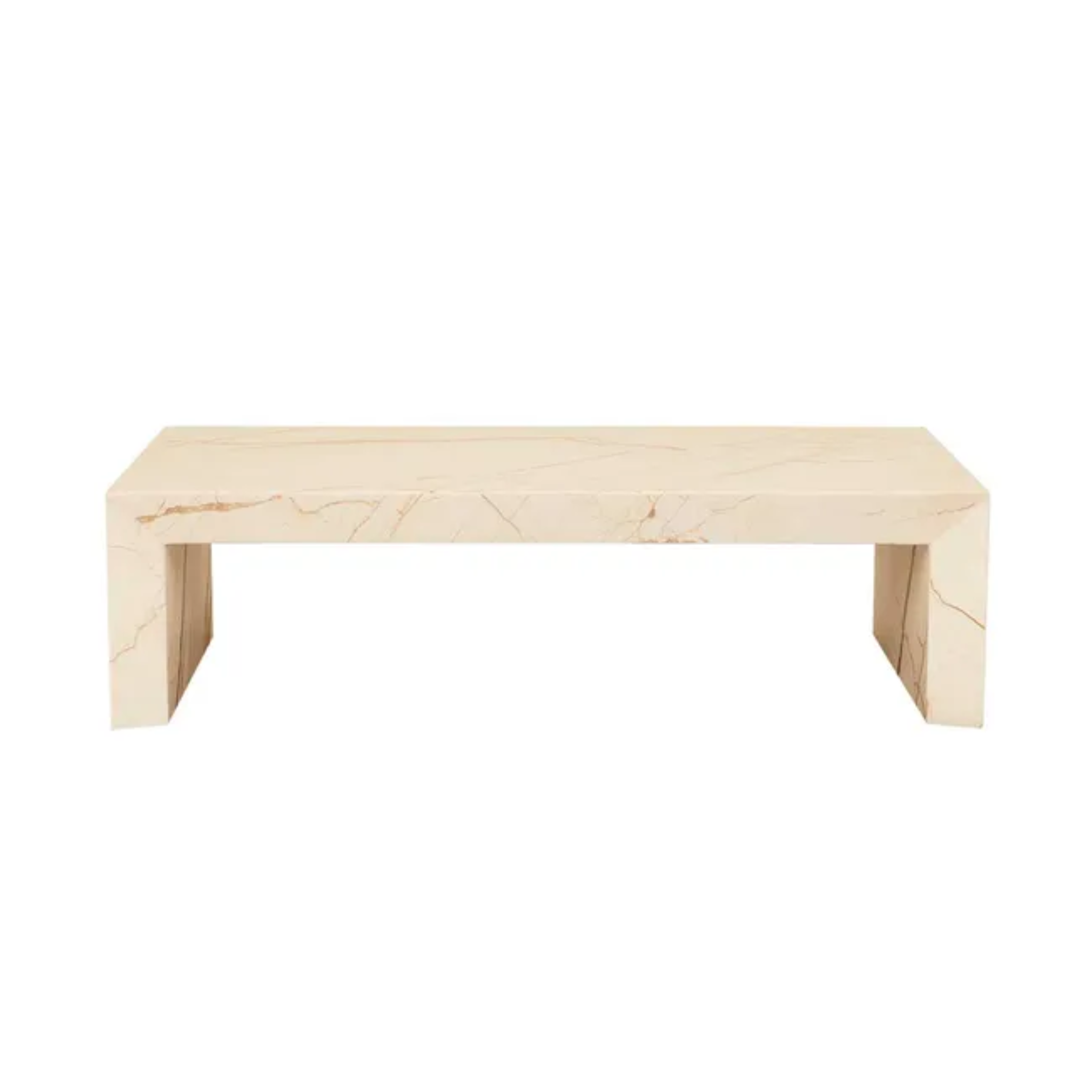 Elle Monument Coffee Table - Matt Brown Vein Marble