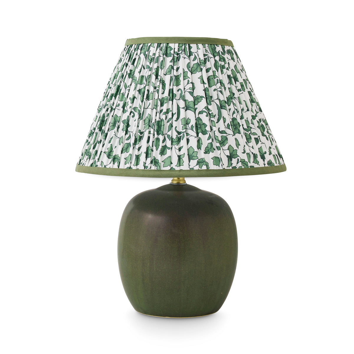Elma Green Pleated Table Lamp