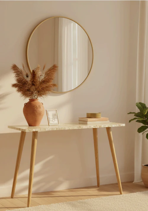 Elodie Pearl Console Table--Natural