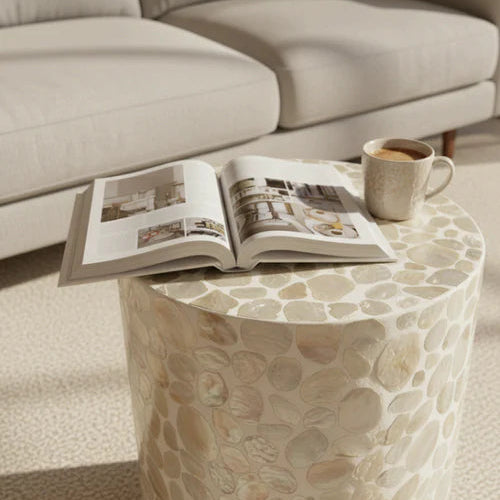 Elodie Pearl Ottoman Natural