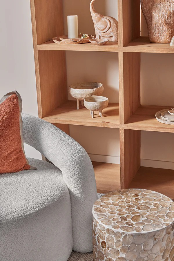 Elodie Pearl Stool--Natural