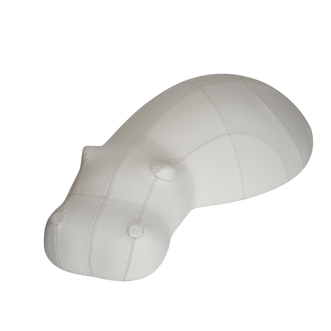 Hippo Pouf - Cream - Leather
