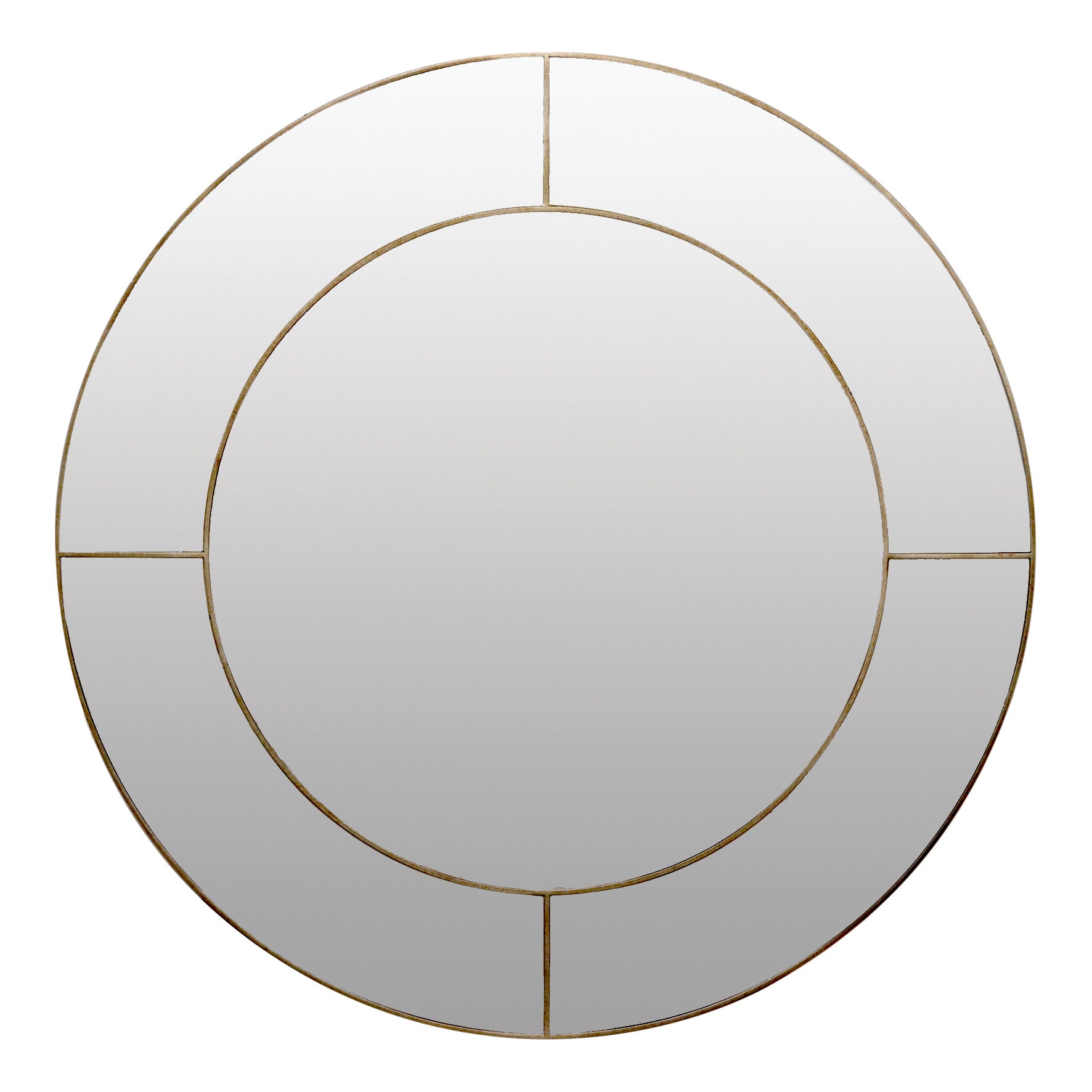Lawrence Gold Round Mirror