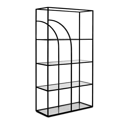 Ponte Black Arch Shelves