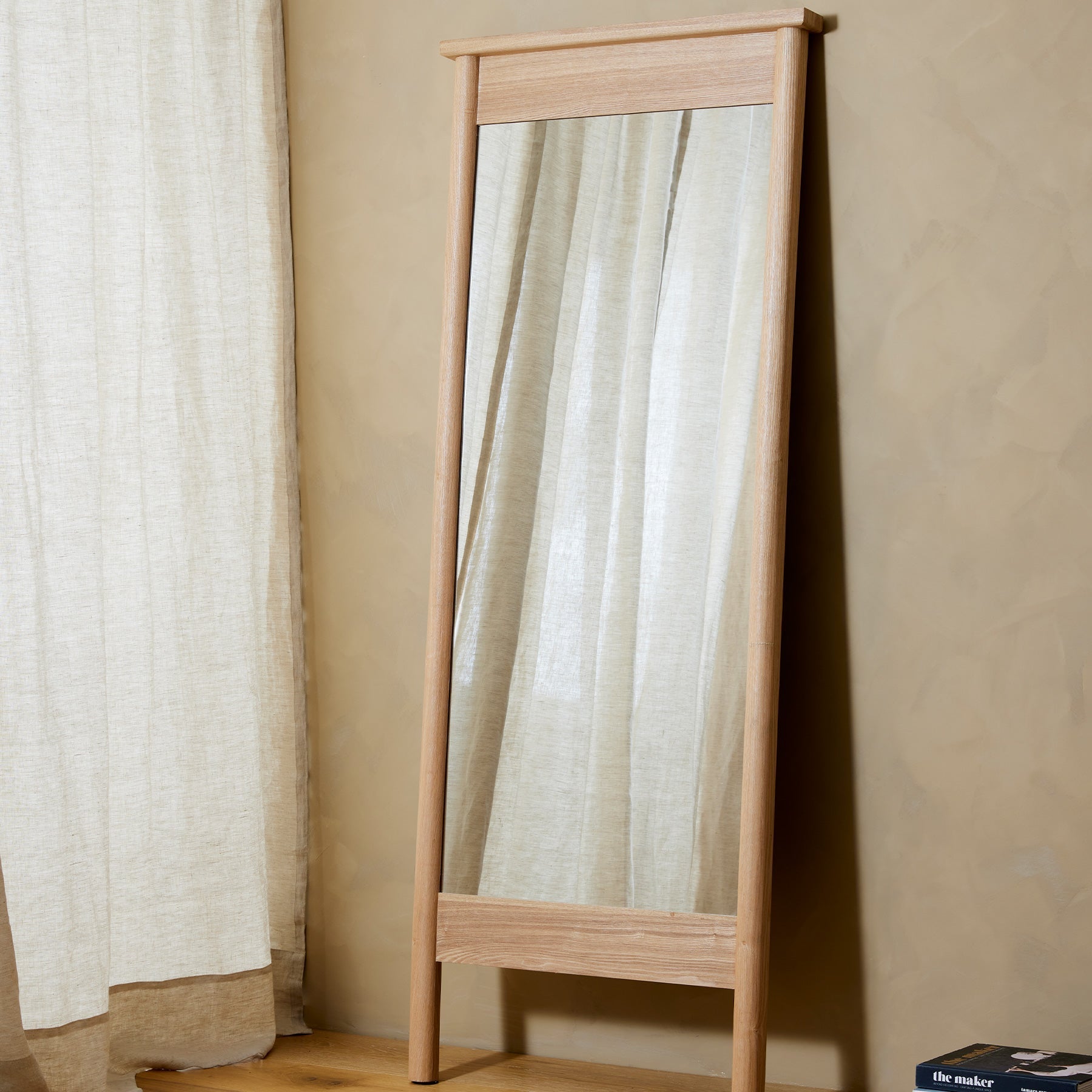 Easton Oak Floor Mirror