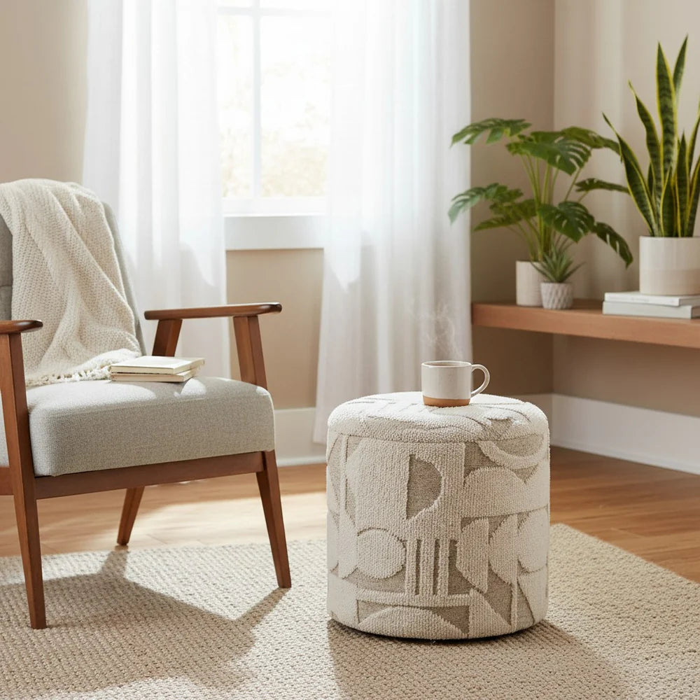 Justin Storage Ottoman Natural