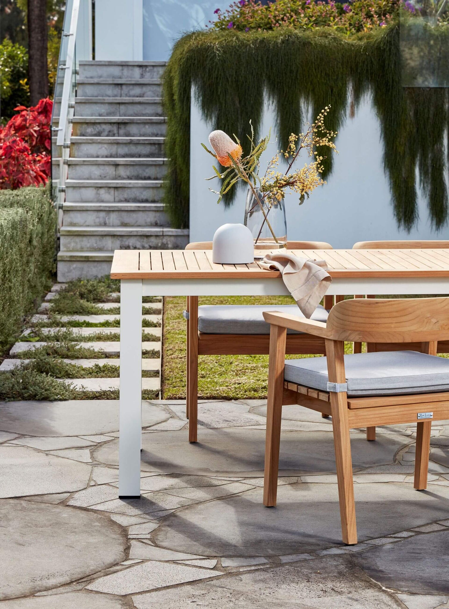 Rome 6 Seat Teak Outdoor Dining Table
