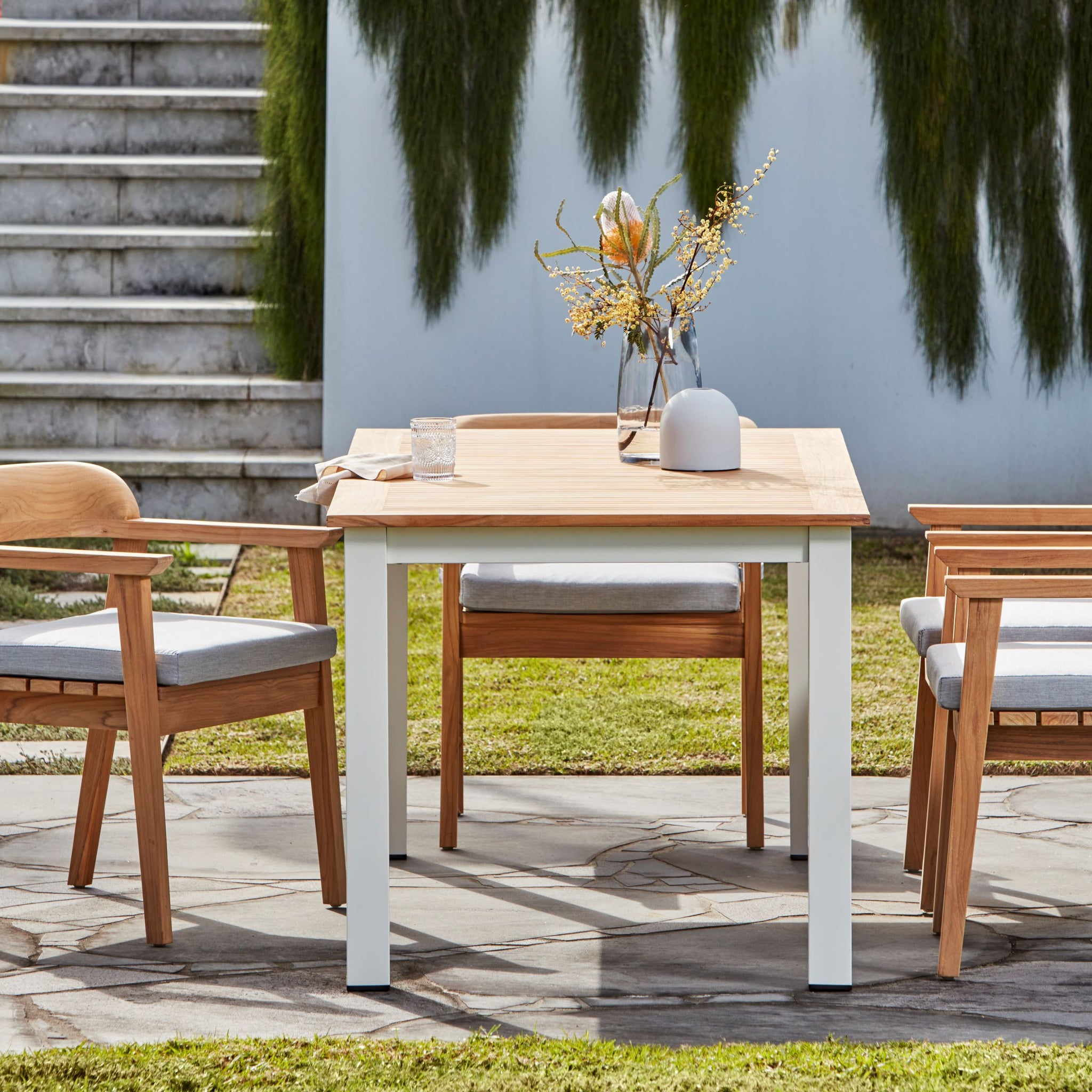 Rome 6 Seat Teak Outdoor Dining Table