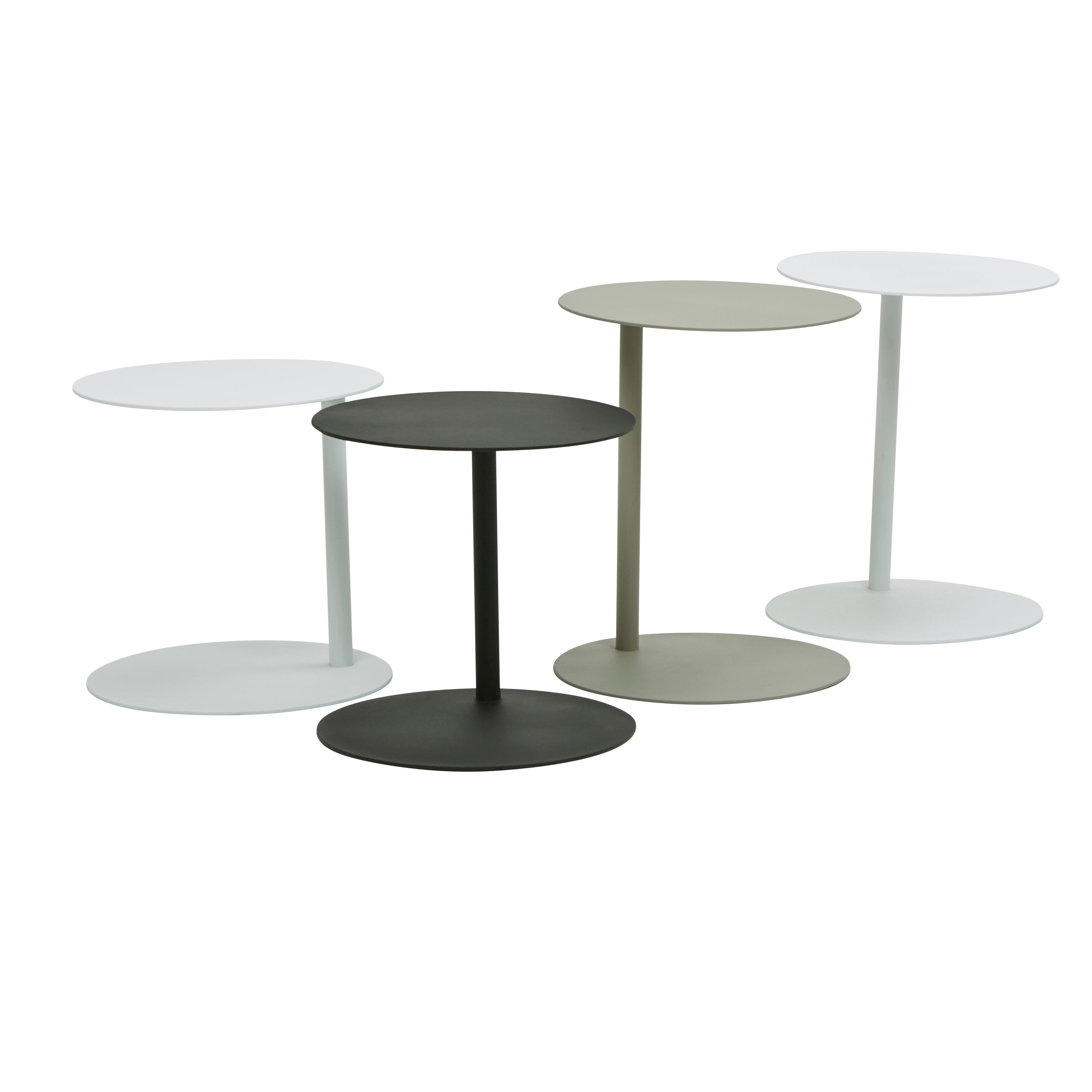 Aperto Ali Round Side table Tall -White (outdoor)