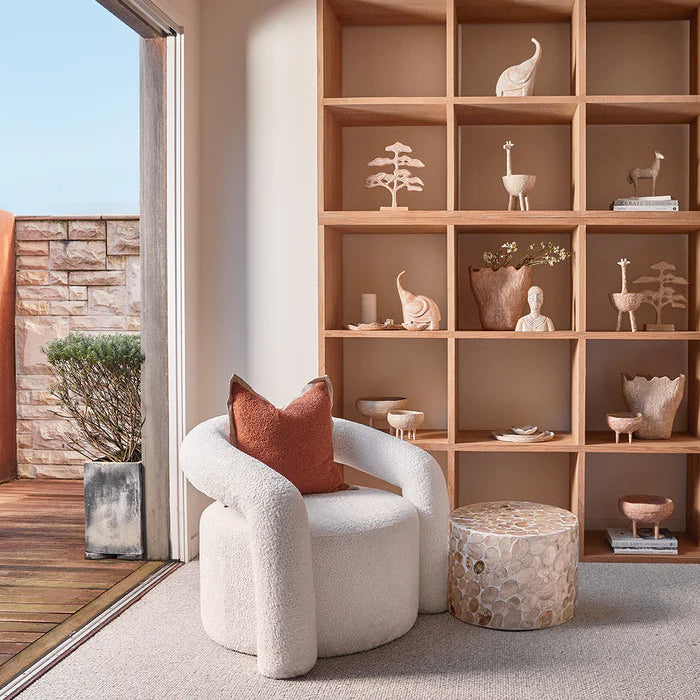 Lumen Boucle Occasional Chair - Ivory