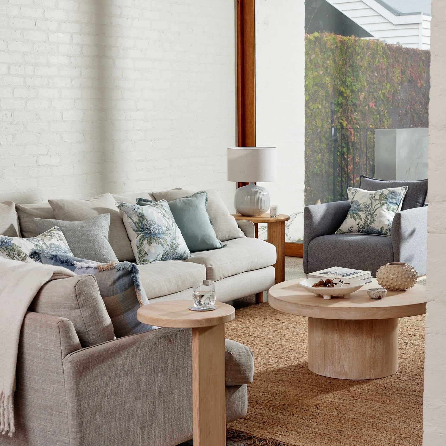 Wilbur Whitewash Sofa Table