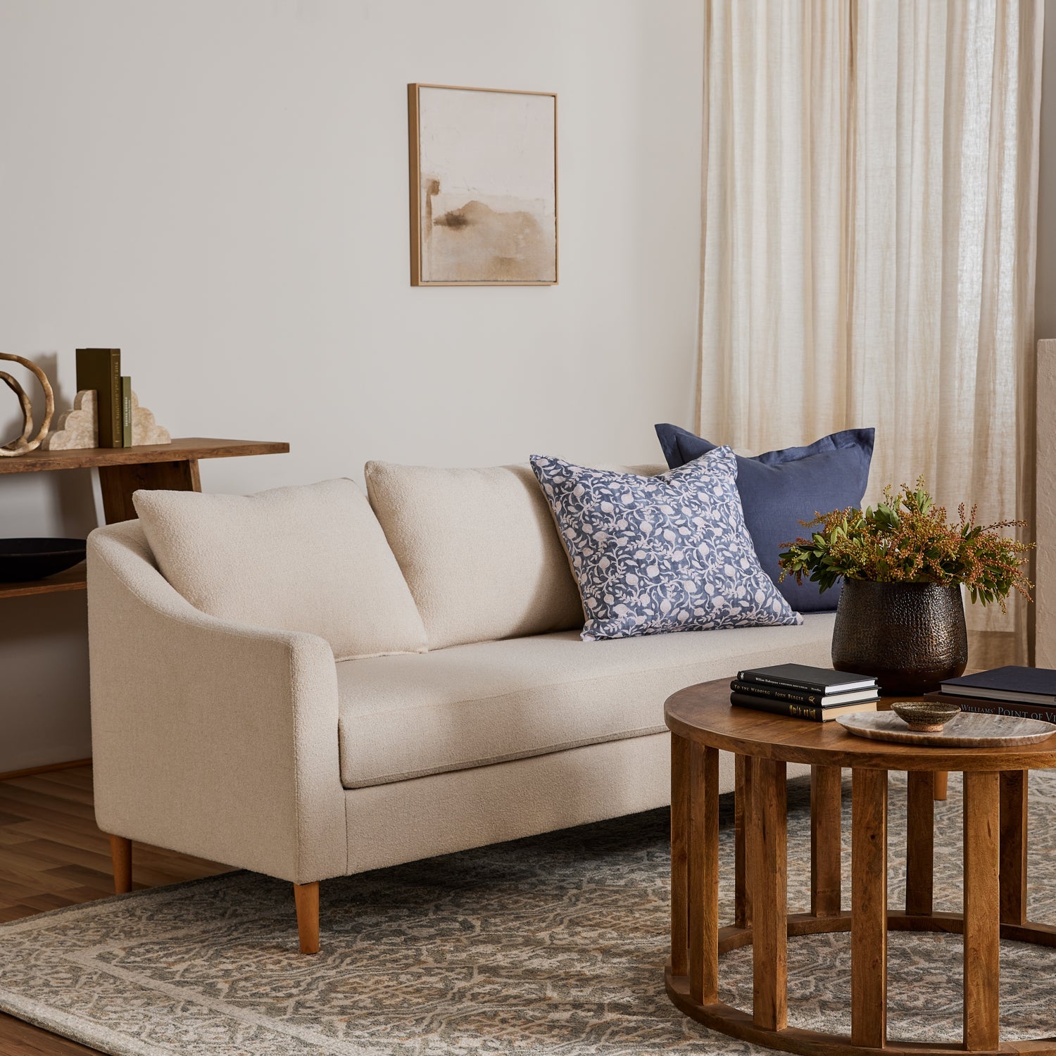 August Textured Cream Sofa