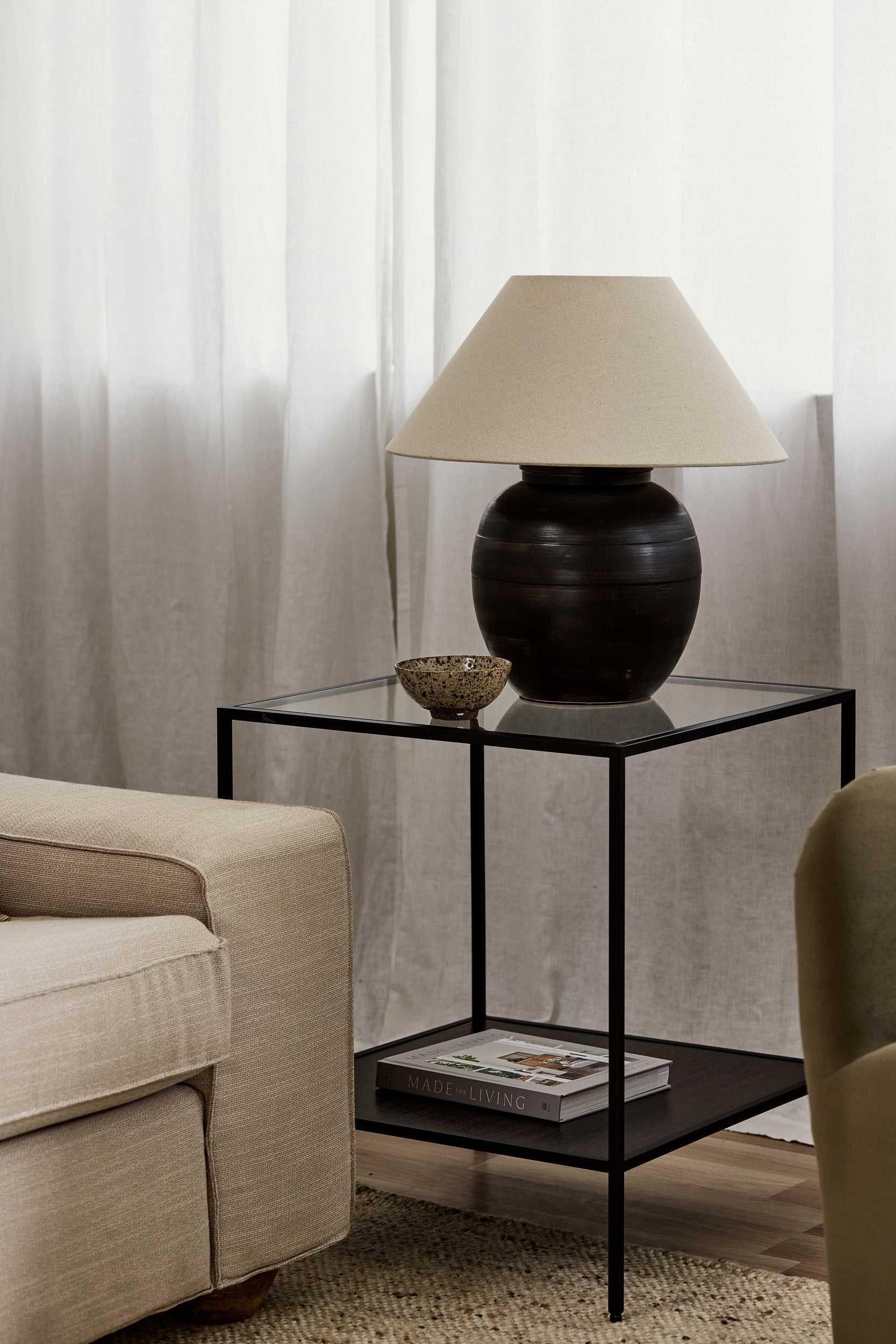 Emery Black Side Table