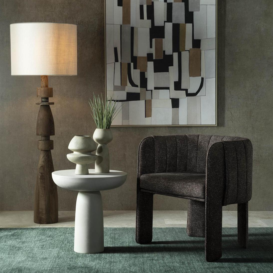 Clara Dining Chair with arms Cocoa - Set of 2