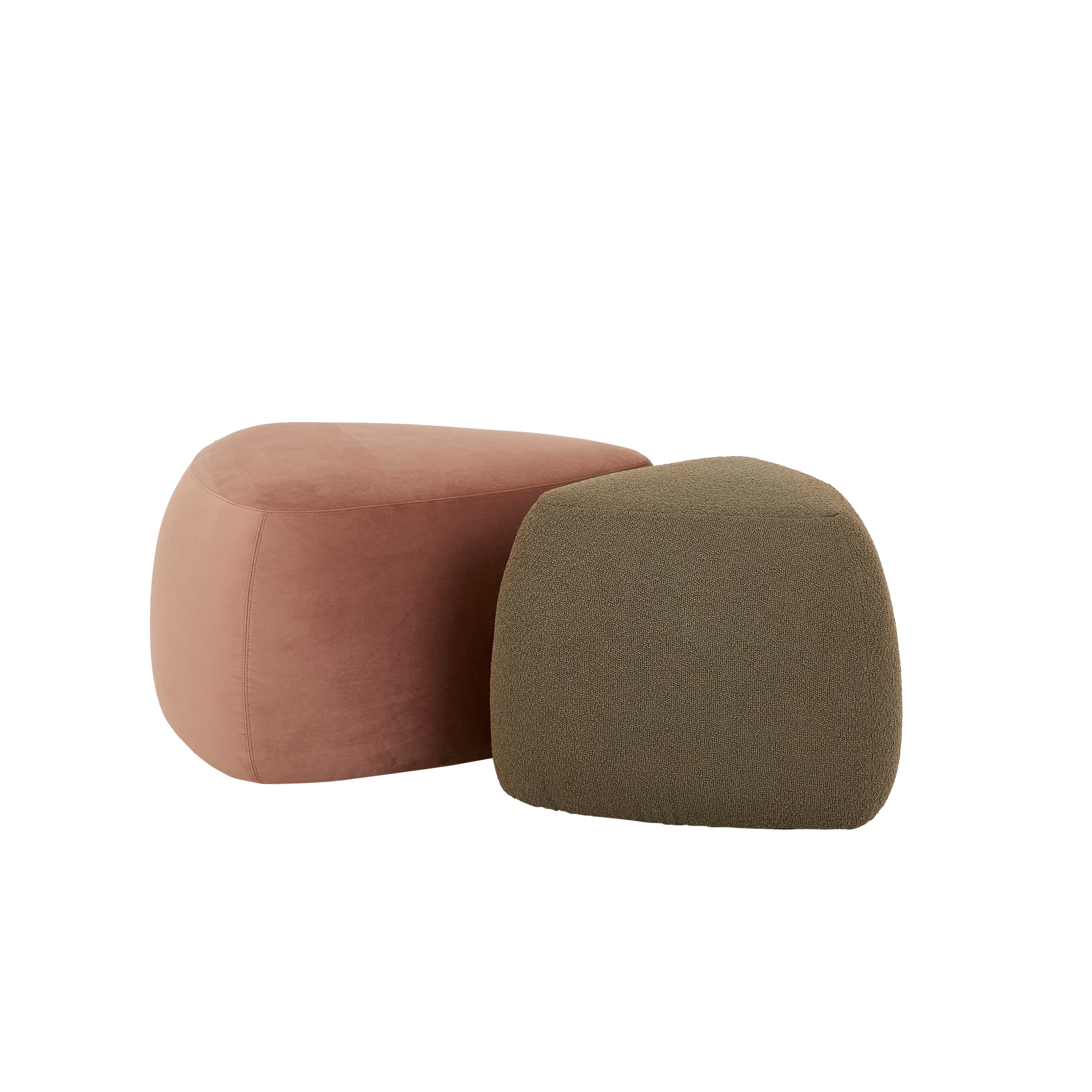 Pebble Ottoman Small - Deep Olive