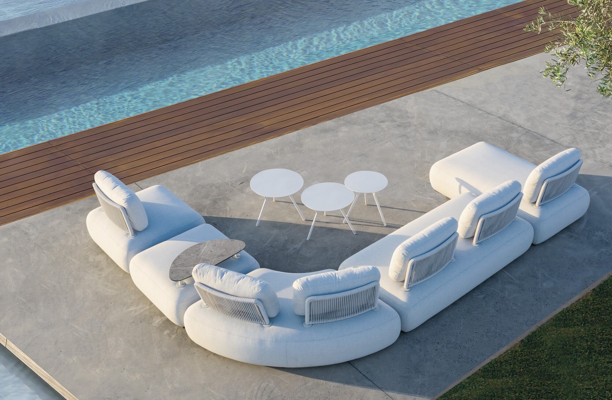 Ora Two Seater Outdoor Lounge - Charcoal