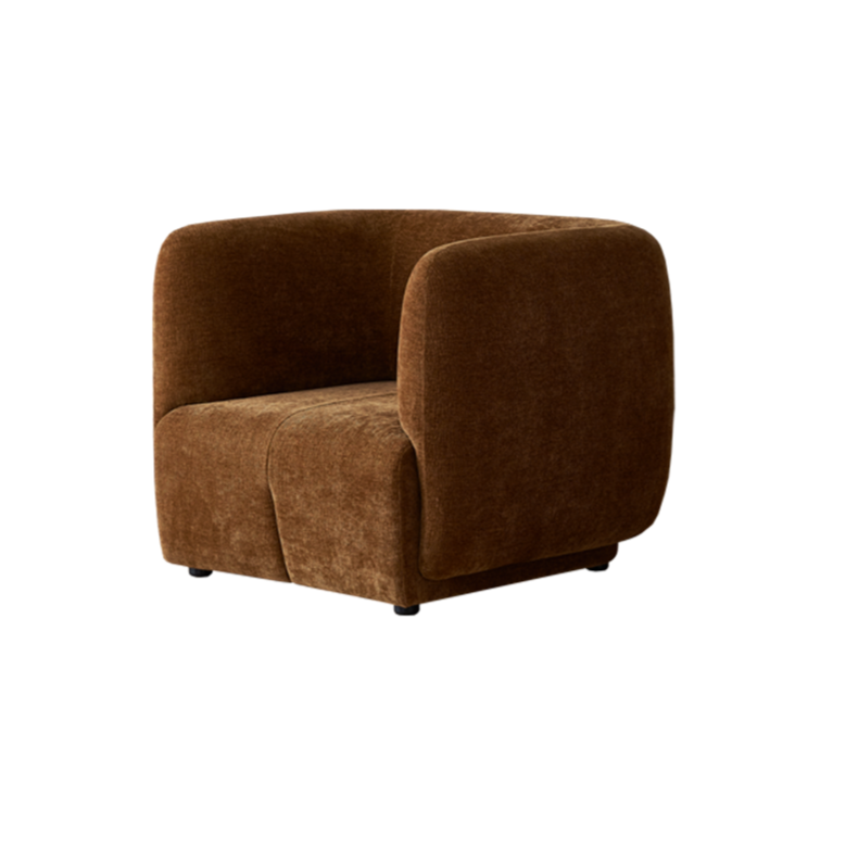 Plum 1 Seater - Caramel