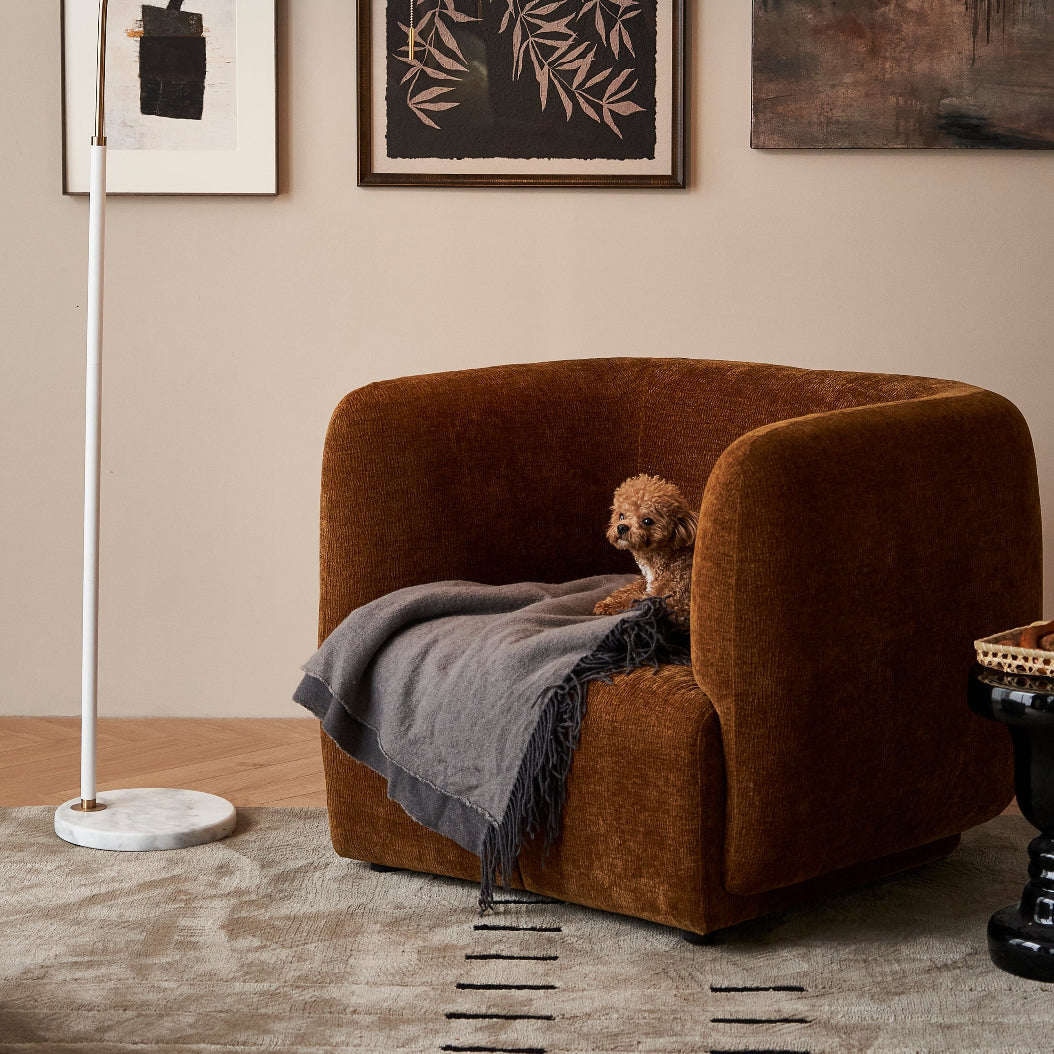 Plum 1 Seater - Caramel