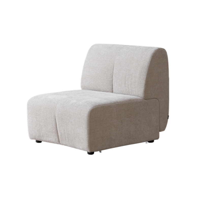 Plum Modular Armless C - Beige