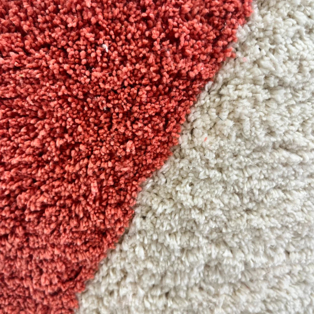 Rimsha Tufted Pouf - Coral