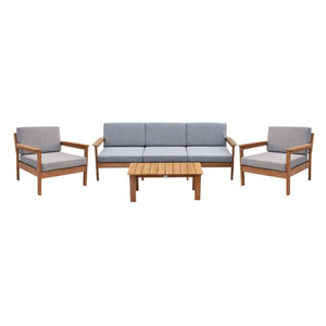 Rome Teak Outdoor Lounge Set - 3 Seater Sofa - 50% OFF (Floor Stock) - Olan Living