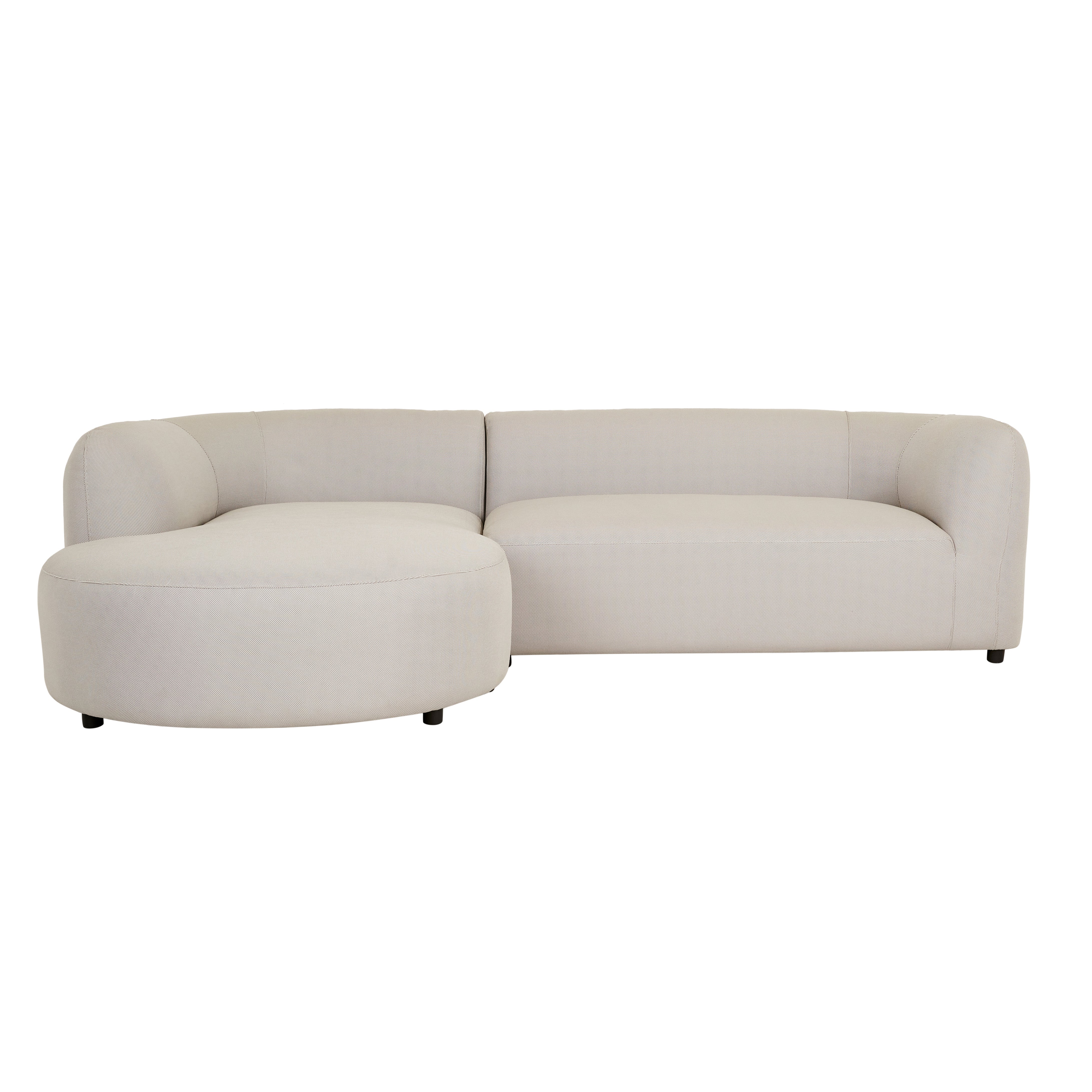 Aruba Curve (Outdoor) - 2 Seater Right Arm Sofa - Misty Grey