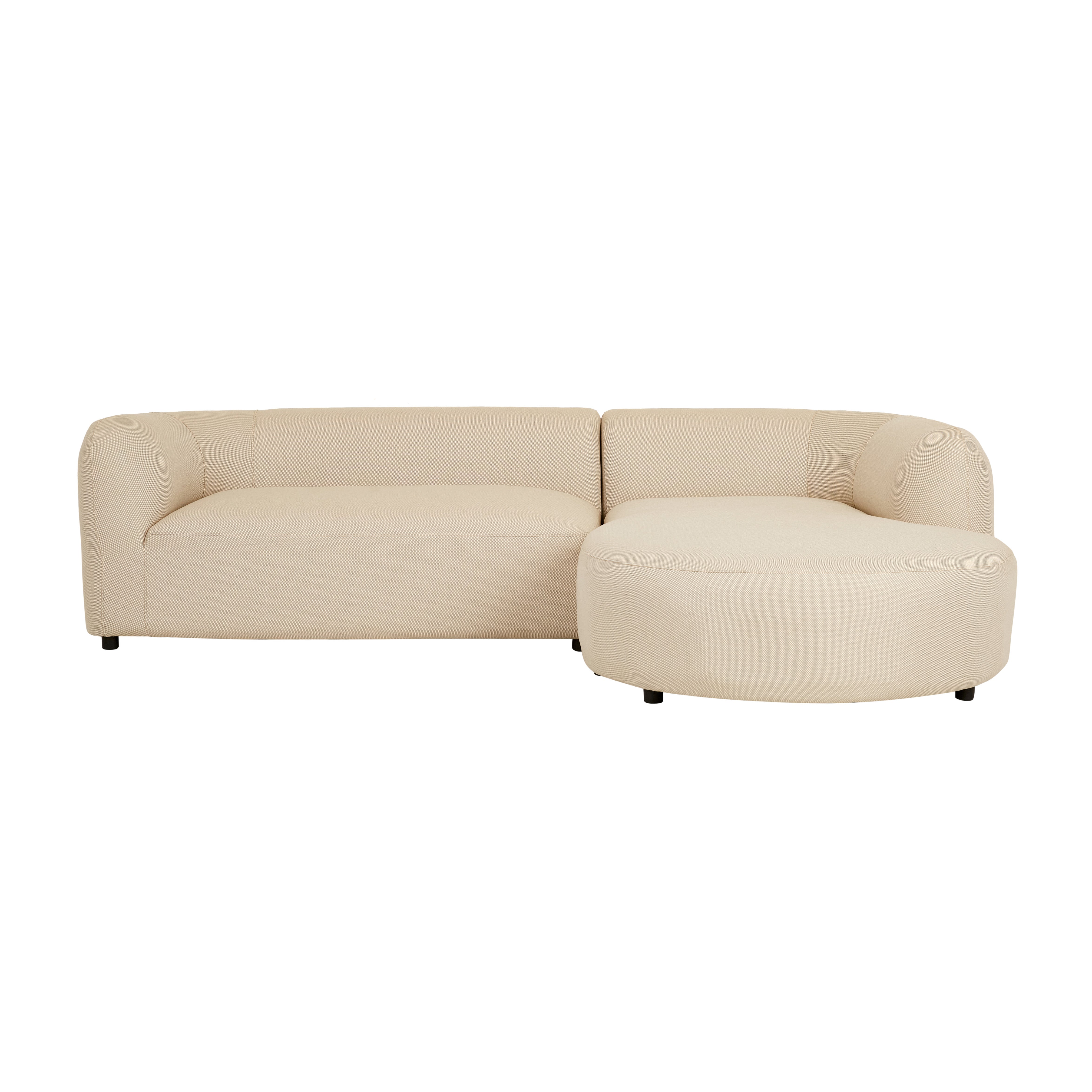 Aruba Curve (Outdoor) - 2 Seater Left Arm Sofa - Sand Dune