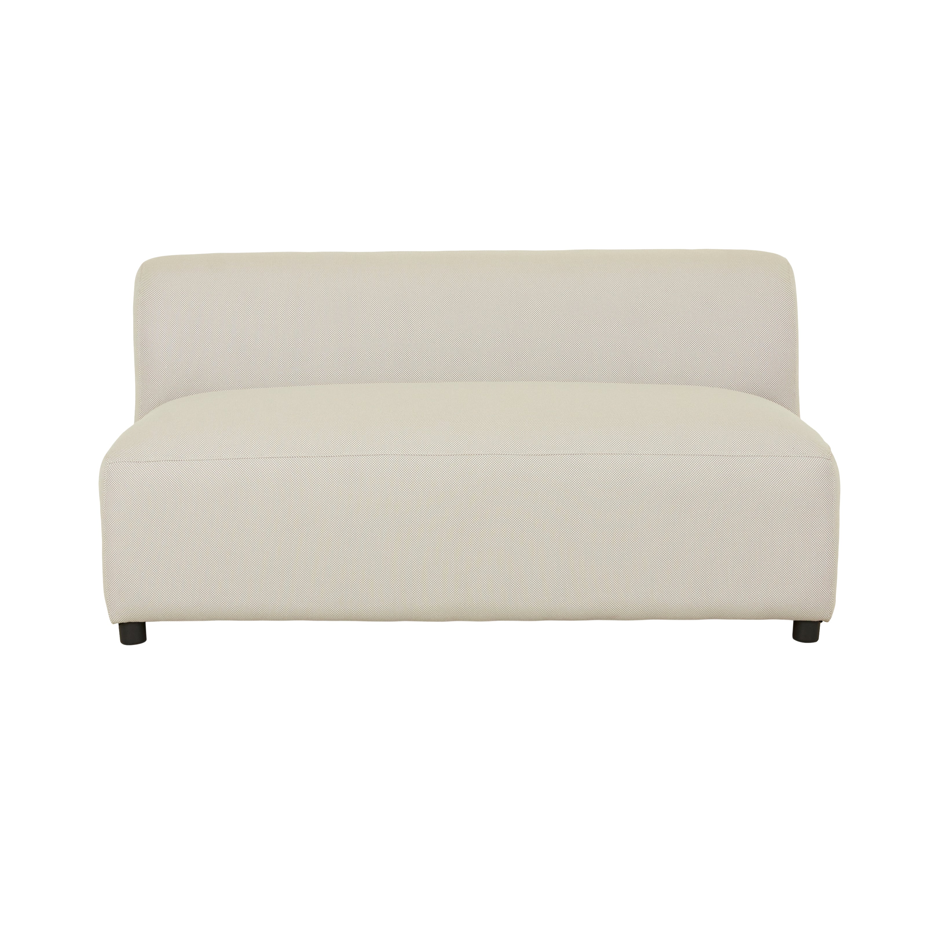 Aruba Curve (Outdoor) 2 Seater Armless Sofa - Misty Grey