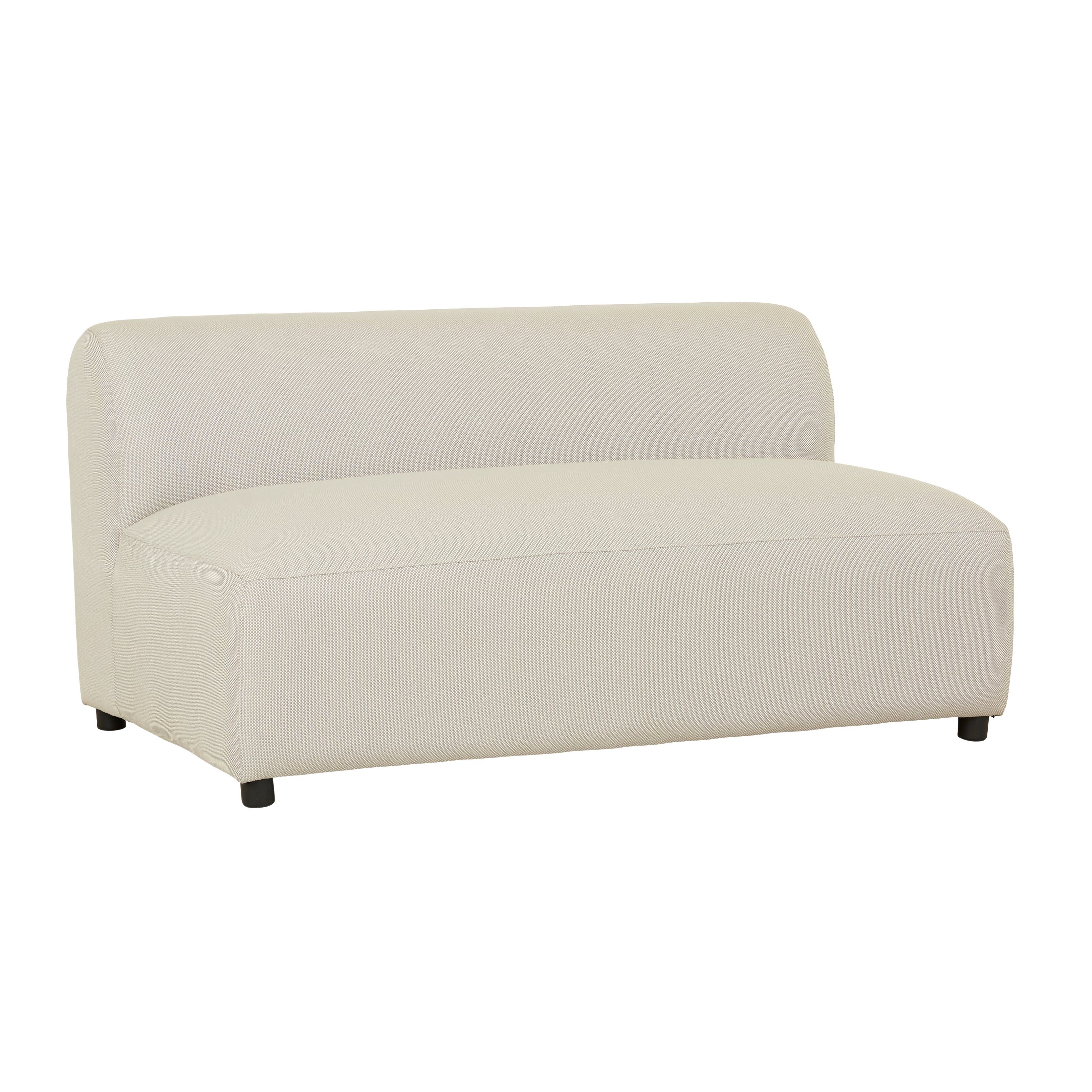 Aruba Curve (Outdoor) 2 Seater Armless Sofa - Misty Grey