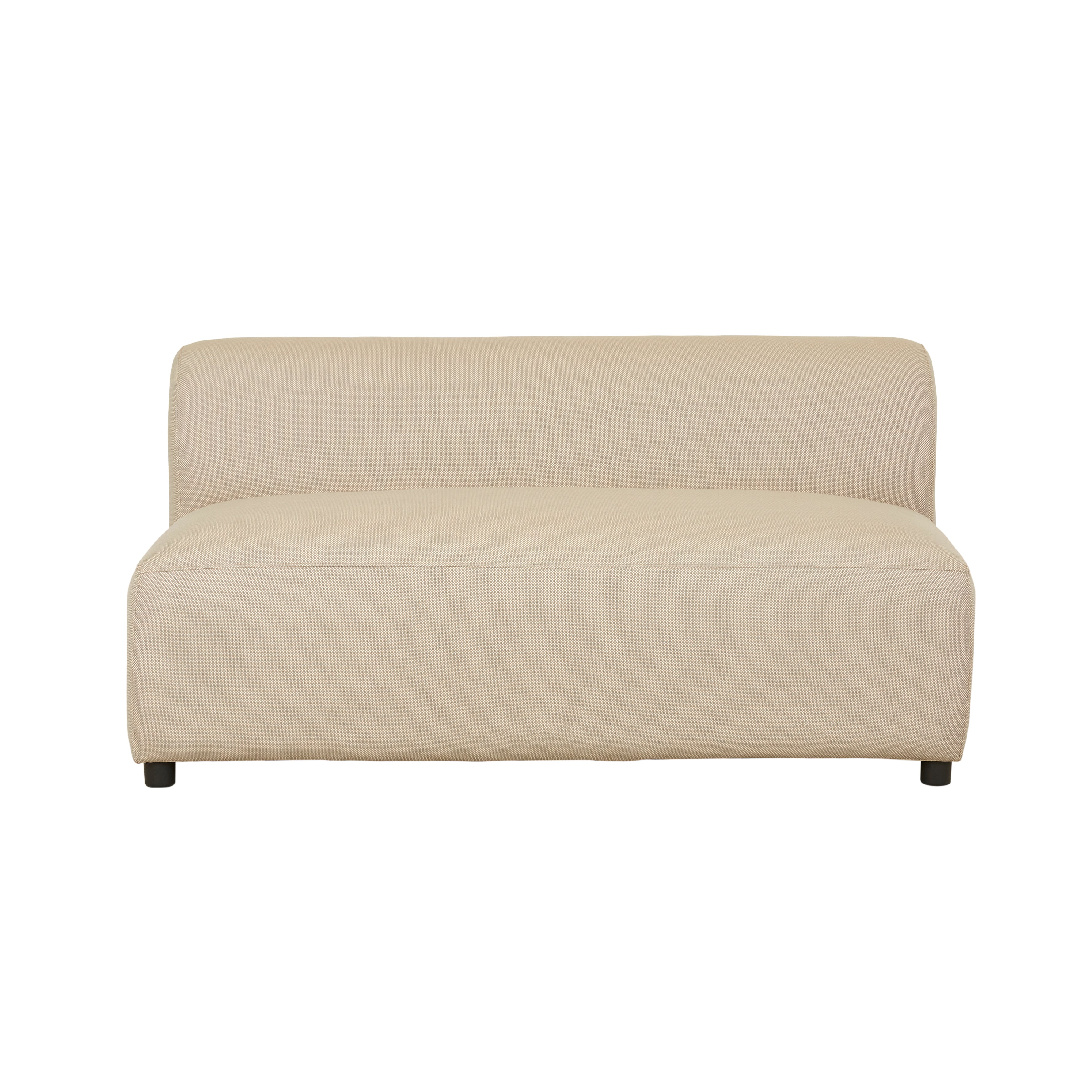 Aruba Curve (Outdoor) 2 Seater Armless Sofa - Sand Dune