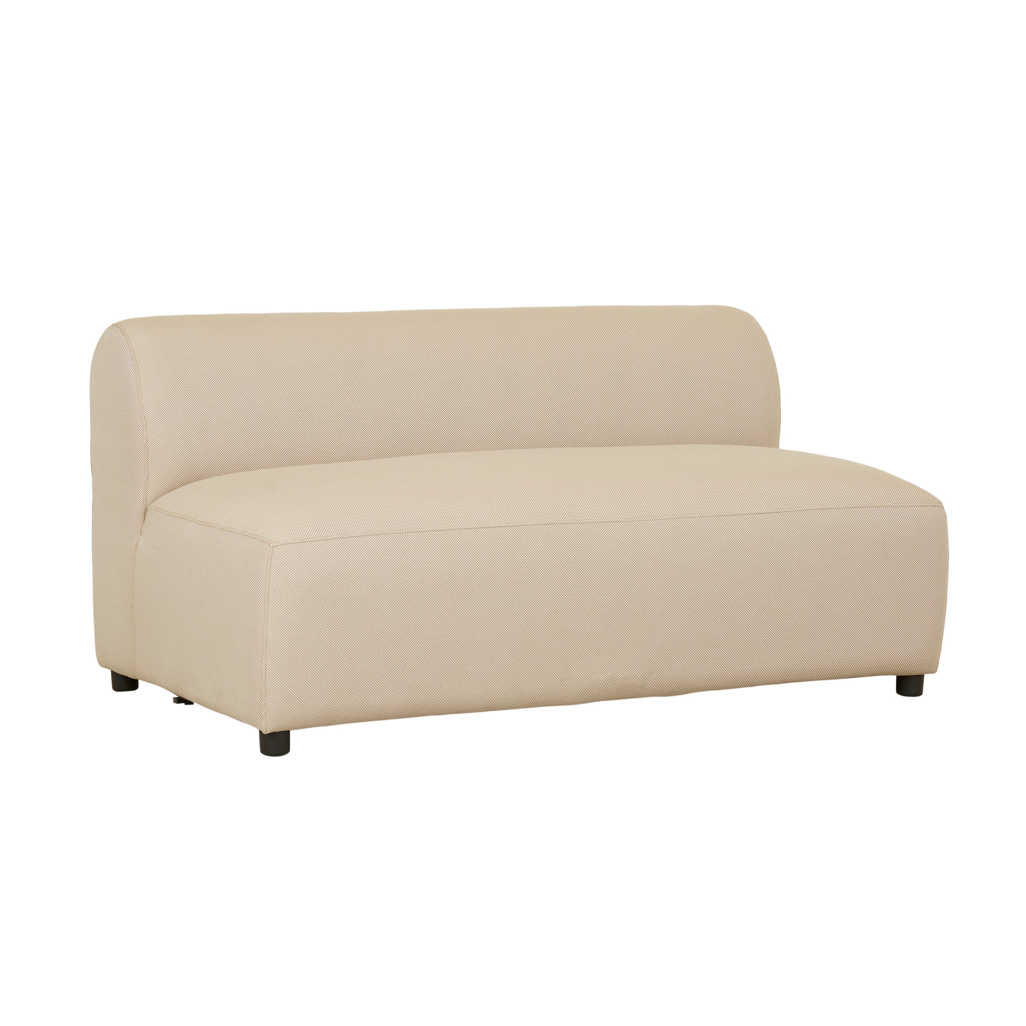 Aruba Curve (Outdoor) 2 Seater Armless Sofa - Sand Dune