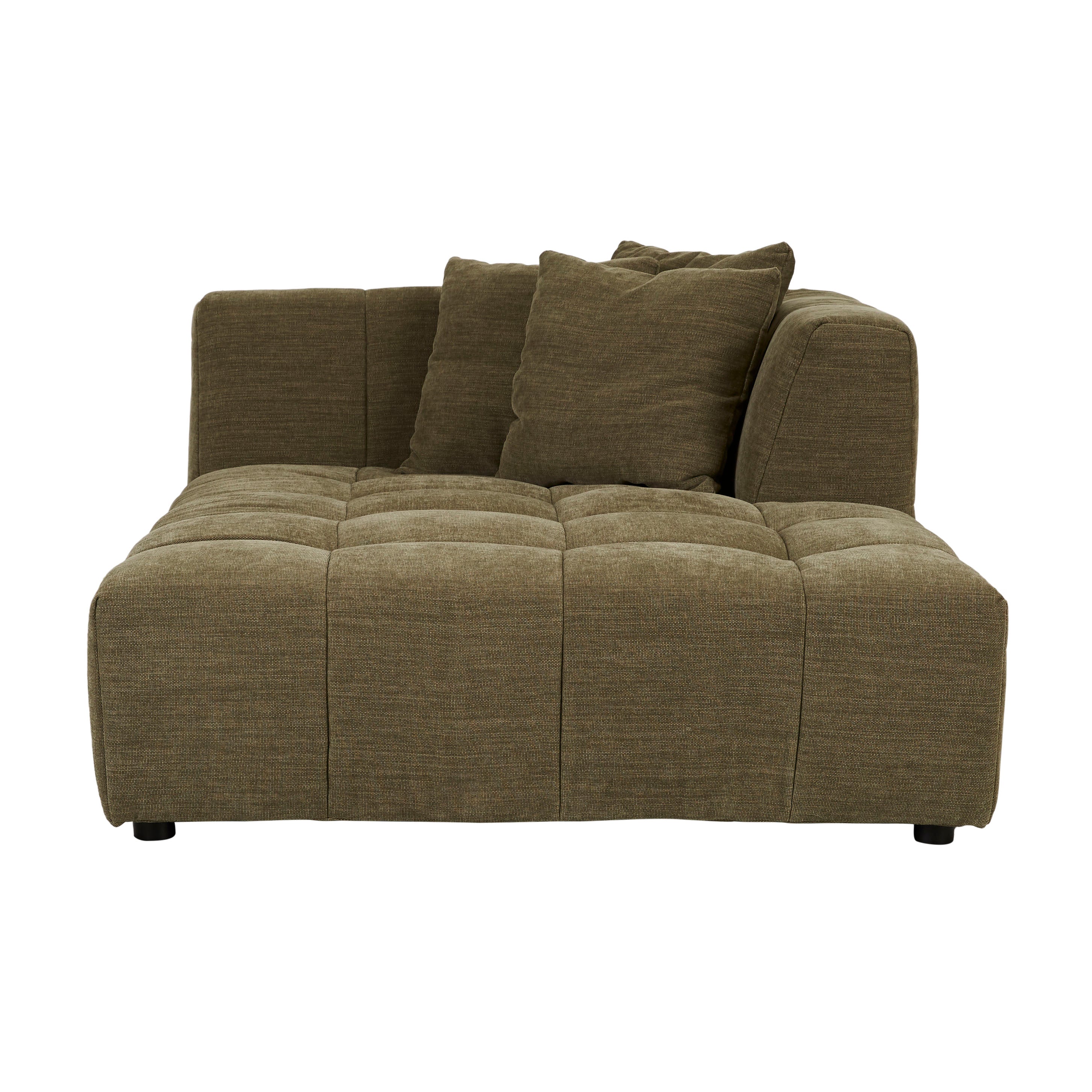 Sidney Slouch Right Chaise Sofa- Copeland Olive