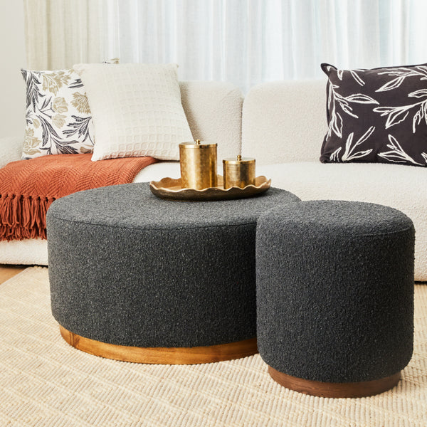Senora Ottoman - Charcoal