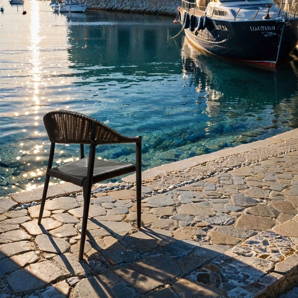 Set of 6 - Serena Outdoor Dining Chair - Charcoal