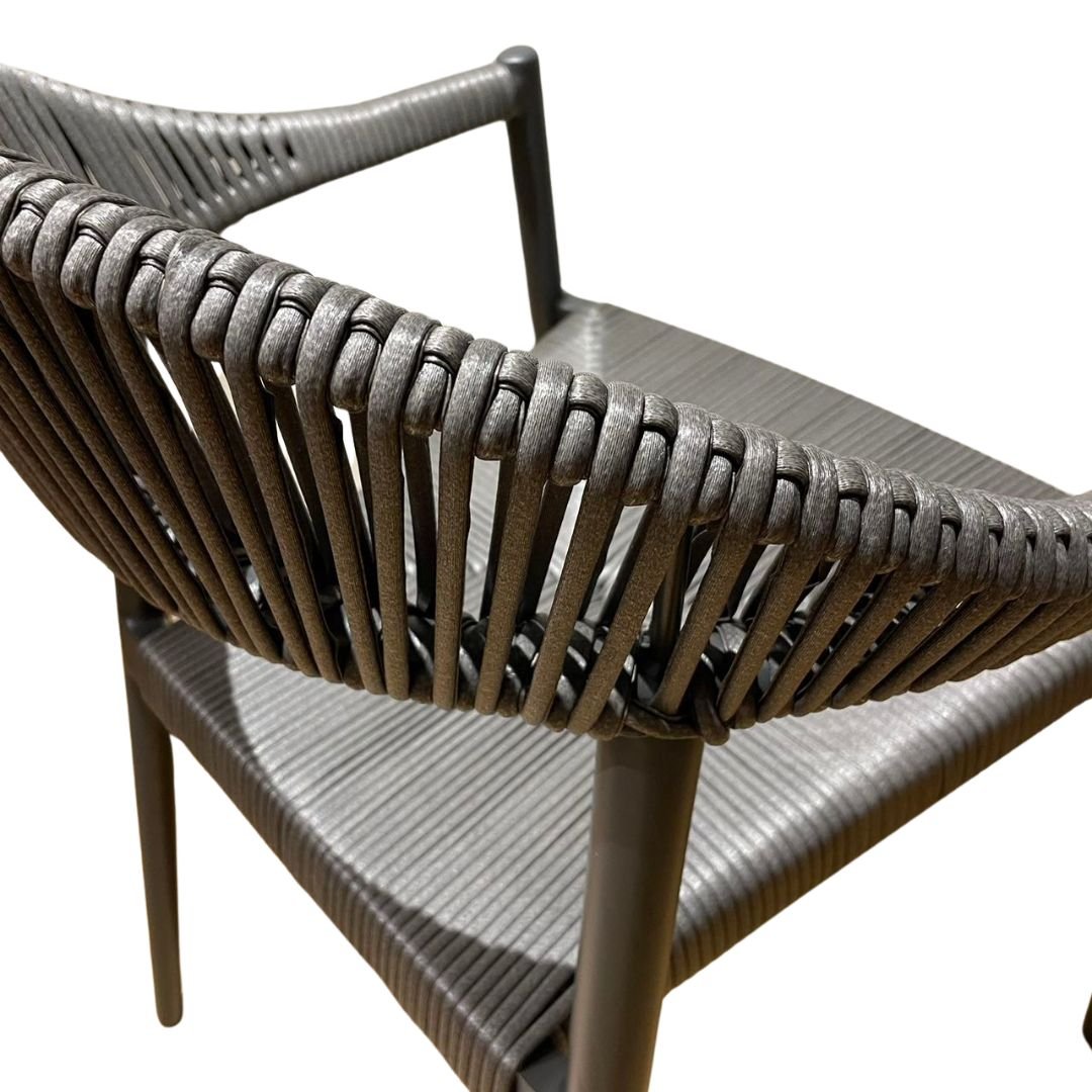 Set of 6 - Serena Outdoor Dining Chair - Charcoal