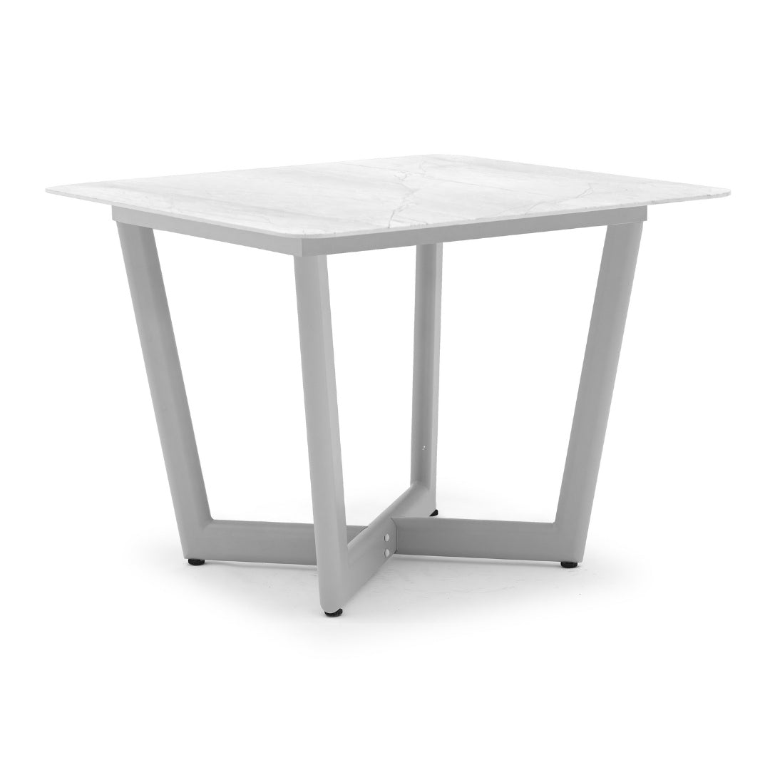 Verona Square Outdoor Dining Table - Light Grey