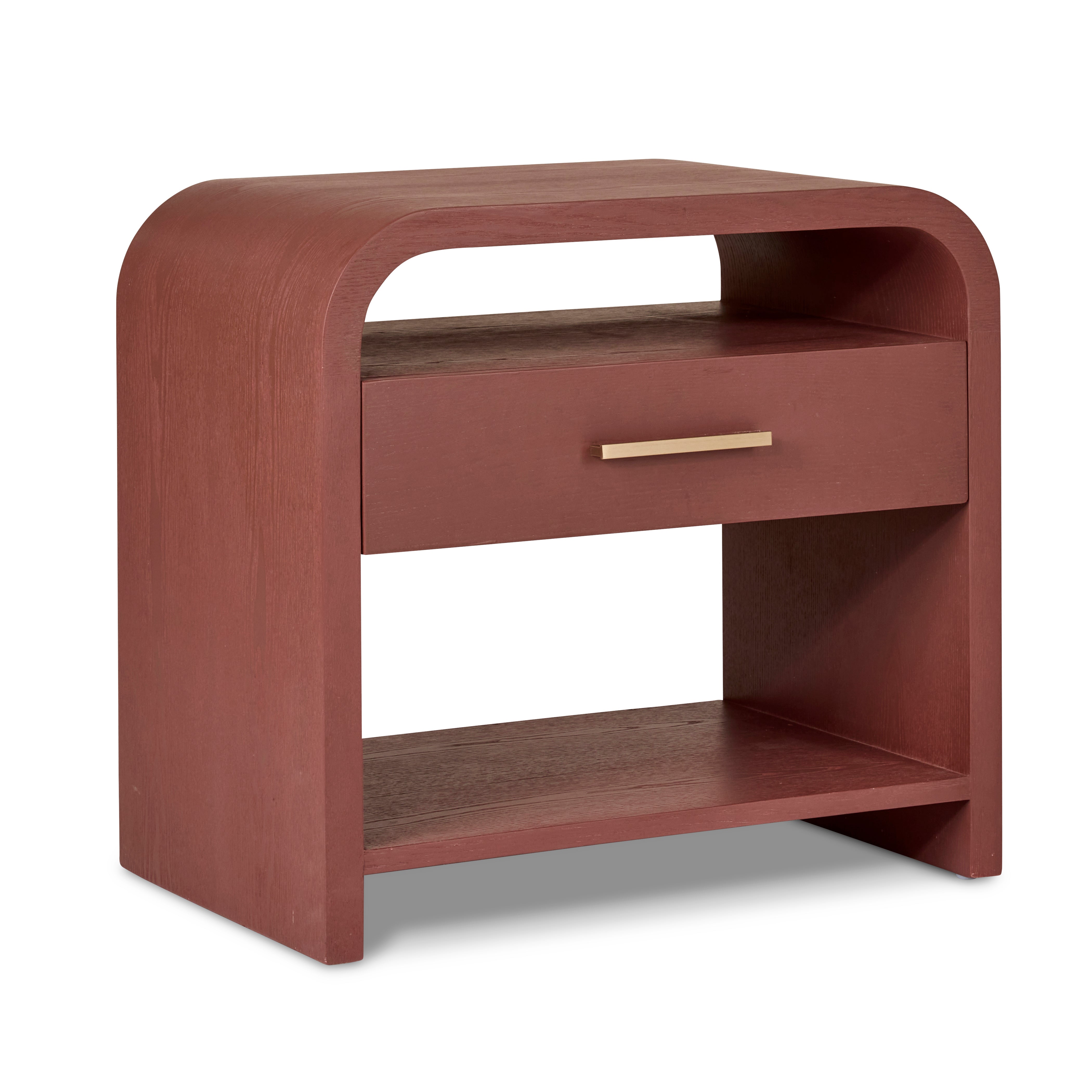Verity Burgundy Bedside Table