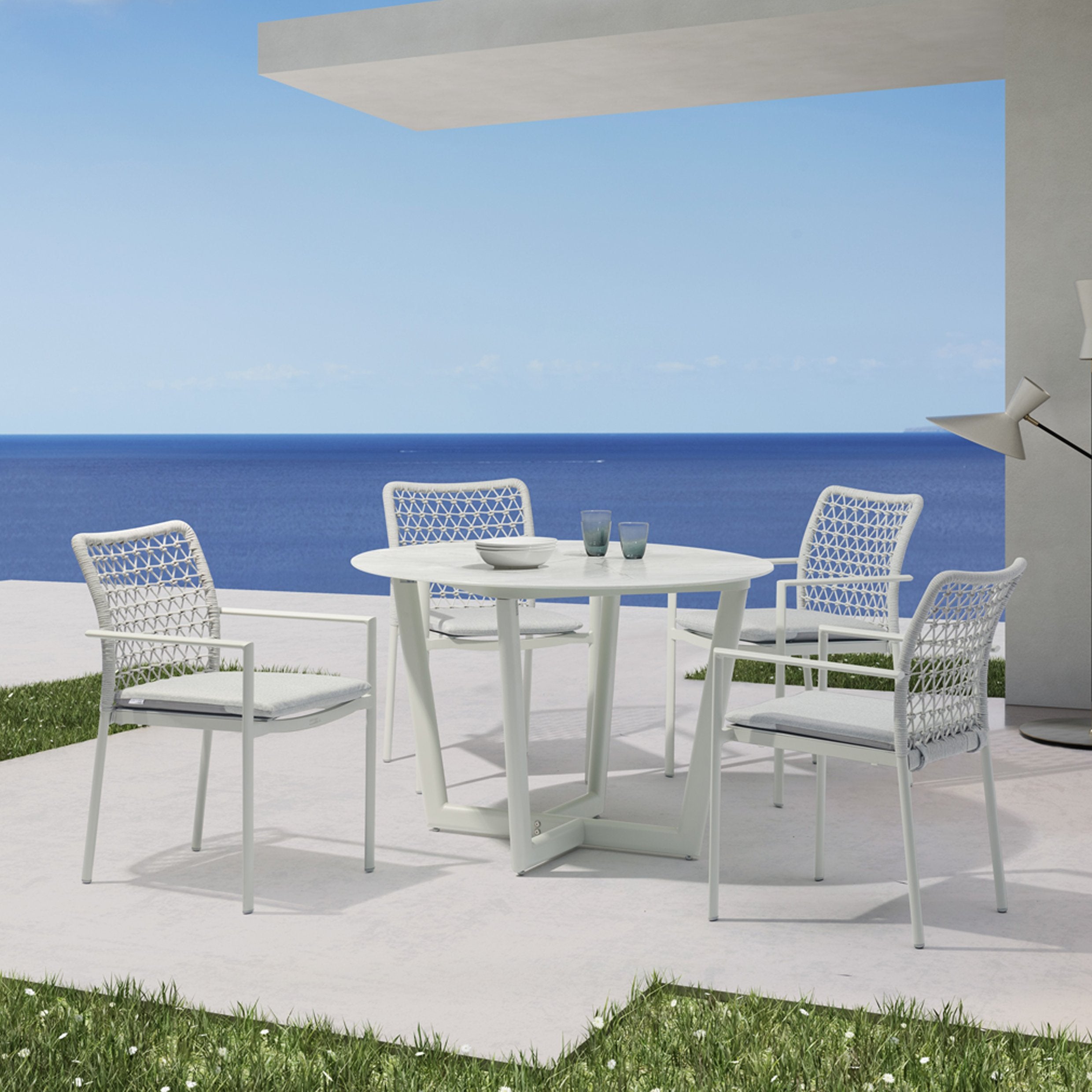 Verona Outdoor Dining Chair - Light Grey - Olan Living