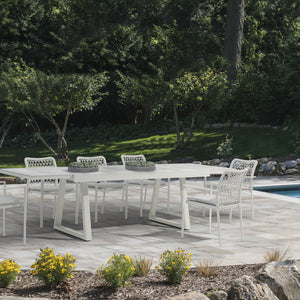 Verona Extendable Outdoor Dining Table - Light Grey