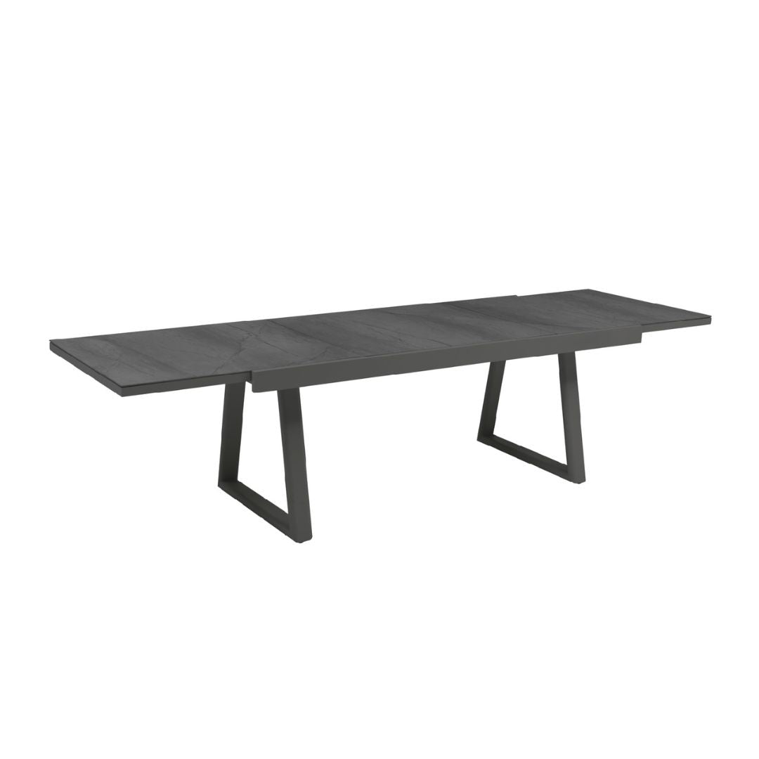 Verona Extendable Outdoor Dining Table - Charcoal