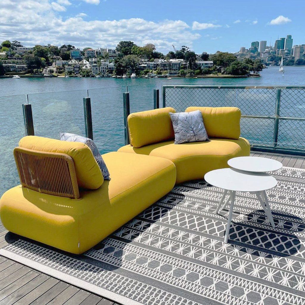 Ora Corner Seater Outdoor Lounge - Yellow - Olan Living