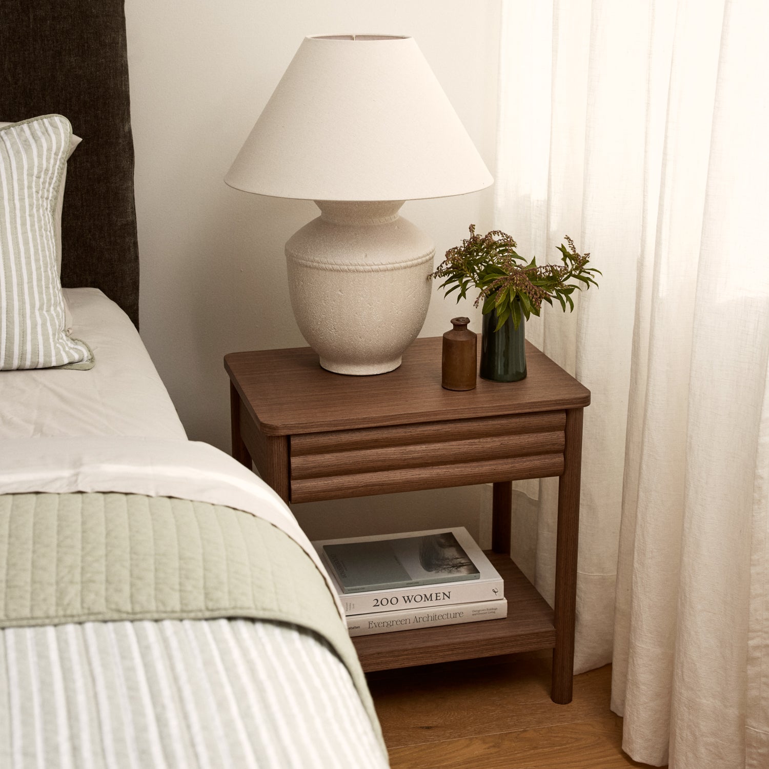 Zander Brown Bedside Table
