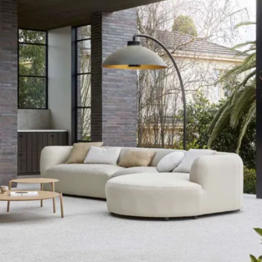 Aruba Curve (Outdoor) - 2 Seater Left Arm Sofa ETA - 30/12/24 - Misty Grey