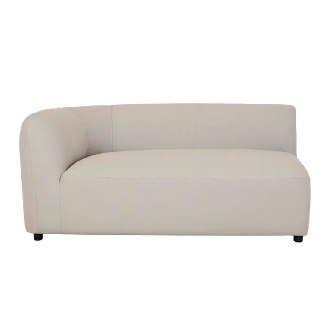 Aruba Curve (Outdoor) - 2 Seater Left Arm Sofa - Misty Grey
