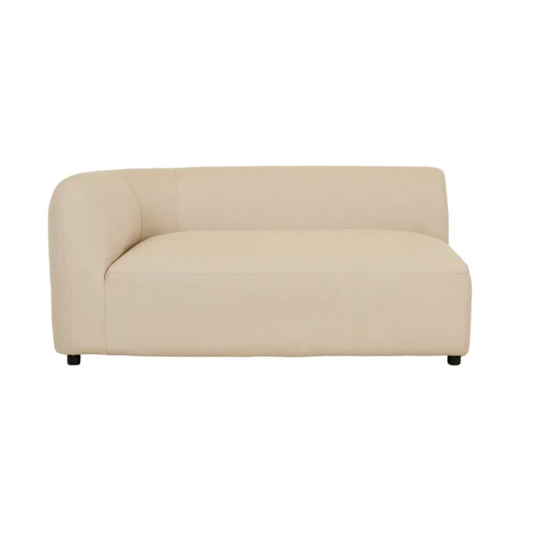 Aruba Curve (Outdoor) - 2 Seater Left Arm Sofa - Sand Dune