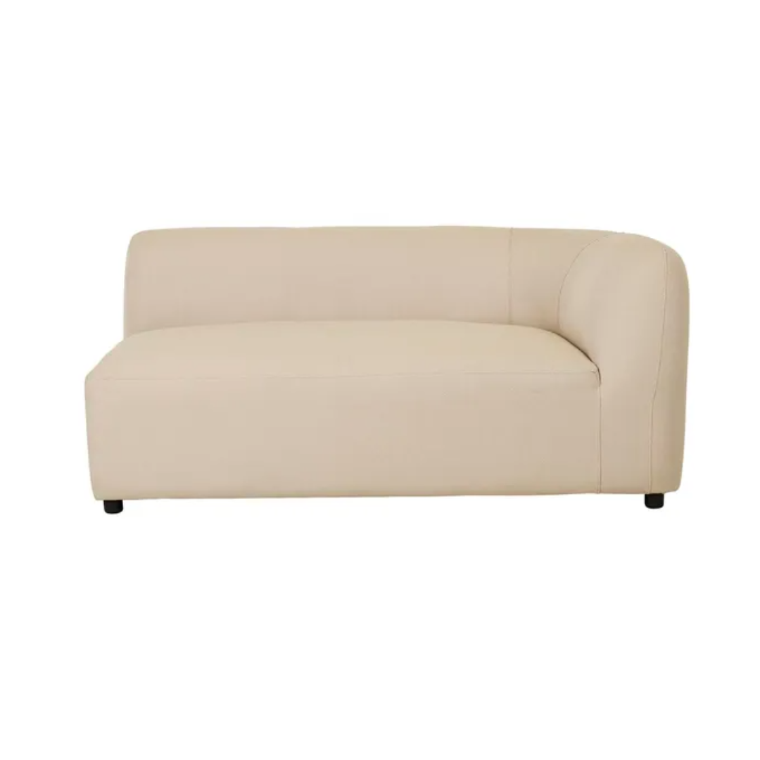 Aruba Curve (Outdoor) - 2 Seater Right Arm Sofa - Sand Dune