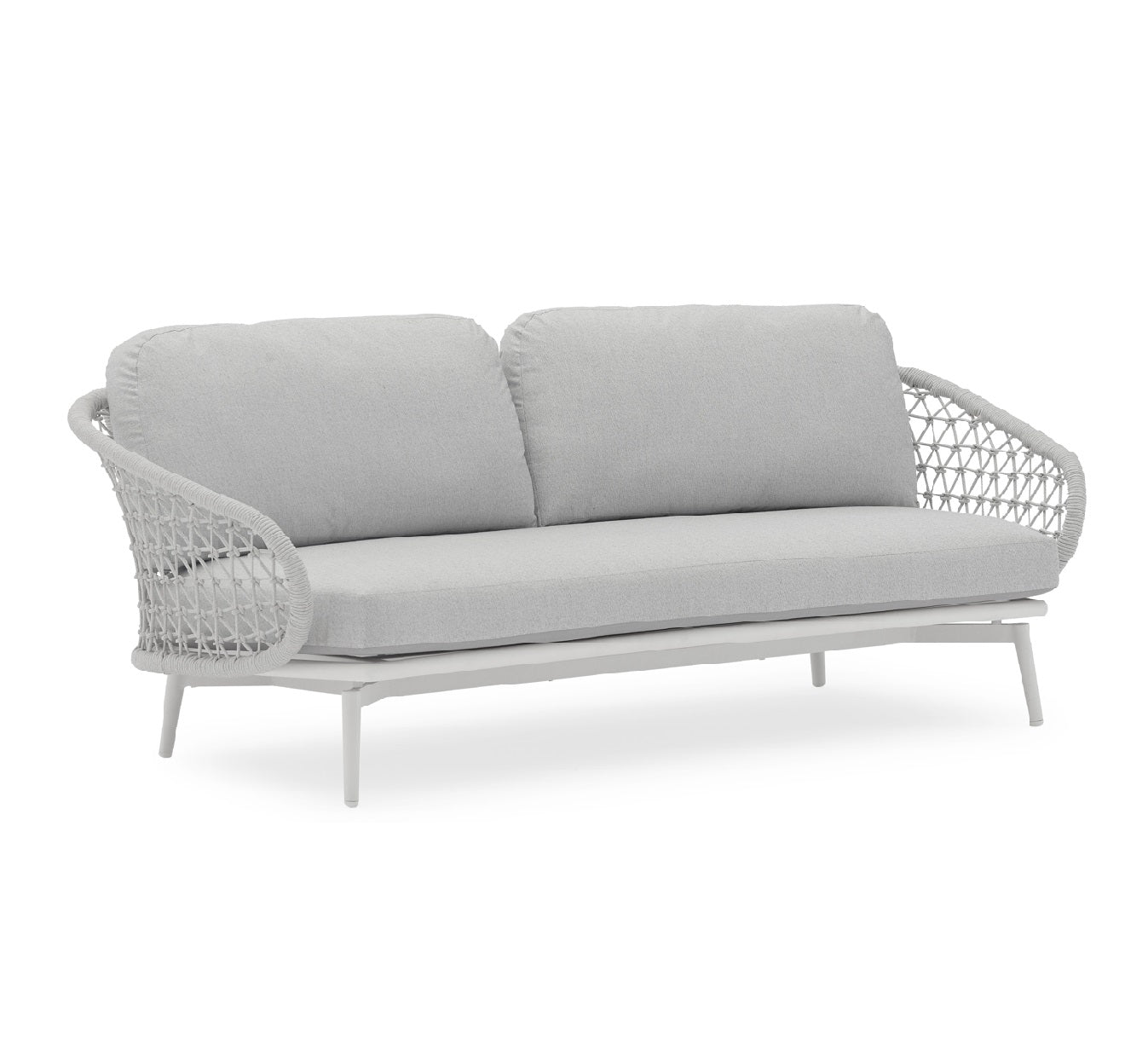 Verona Two Seater Outdoor Lounge - Light Grey