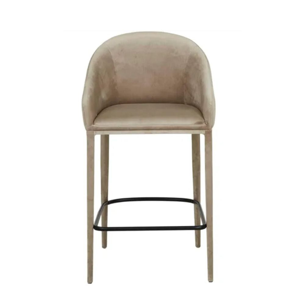 Gemma Barstool -Beige Velvet