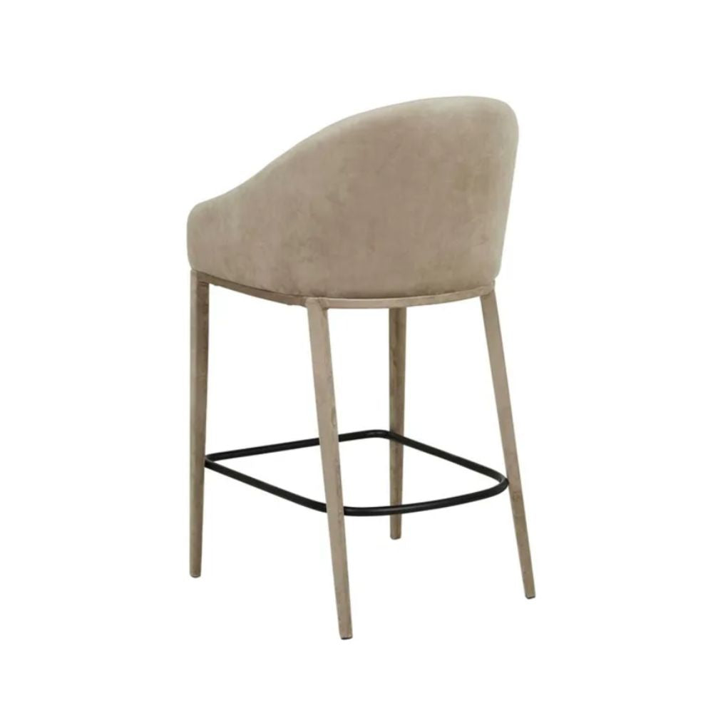 Gemma Barstool -Beige Velvet