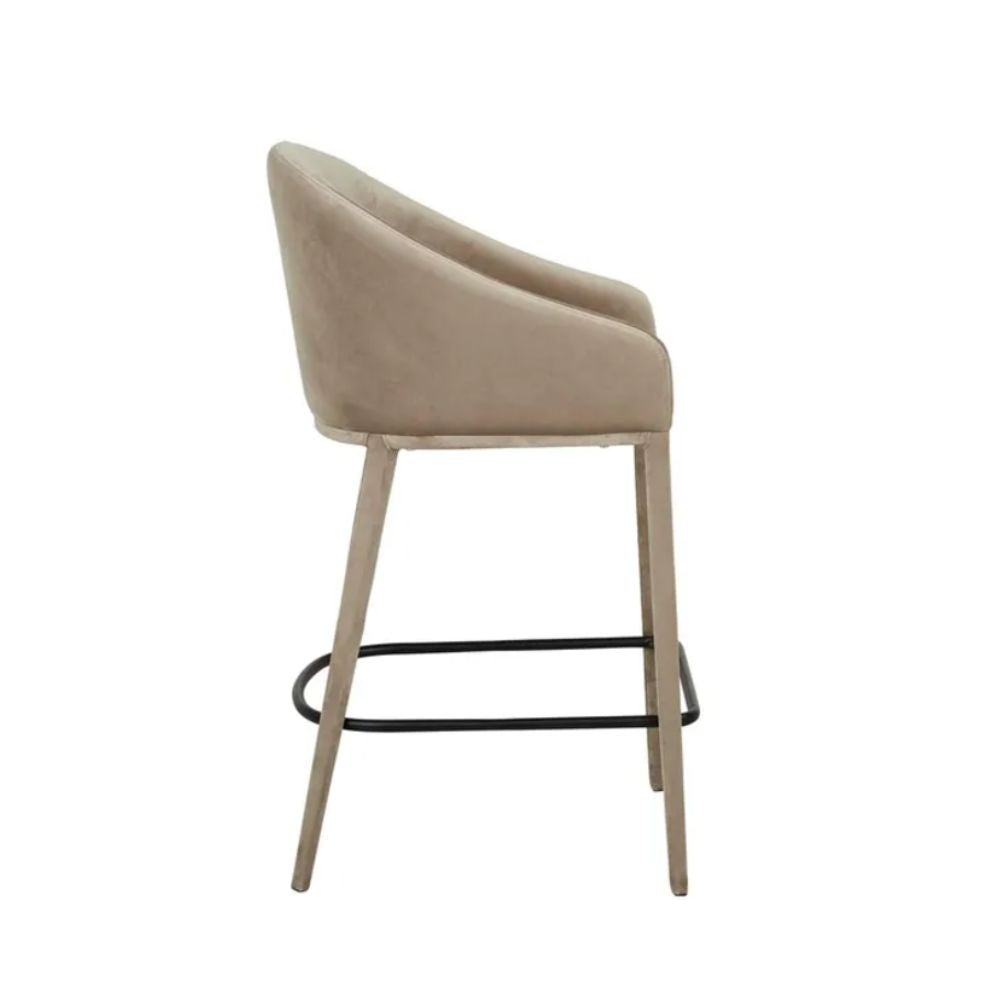 Gemma Barstool -Beige Velvet